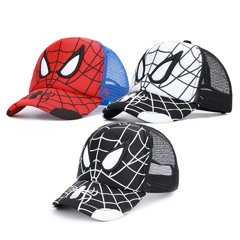 Лидер продаж новая Кепка с вышивкой из мультфильма «Человек-паук» Детская кепка-тракер героями MARVEL шапка для мальчиков и девочек в стиле хип-хоп шляпа