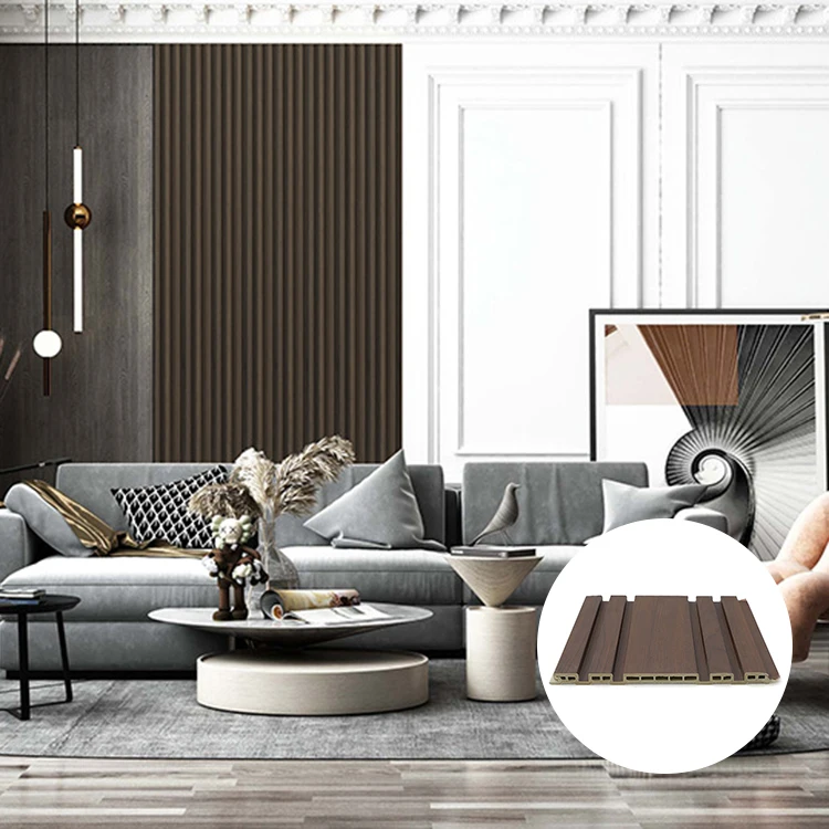 Manufacturer Regular Witop Decor Brown Wooden Grains 219*28 Wall Lining Wpc Wall Cladding For Dinning Room
