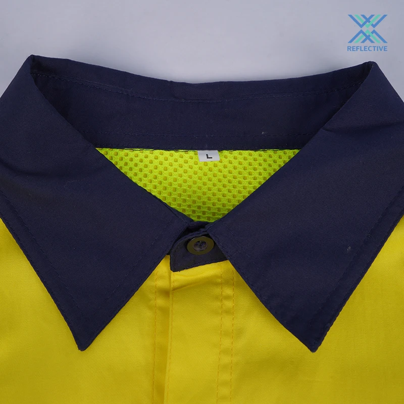 High visibility reflective safety workwear  shirt