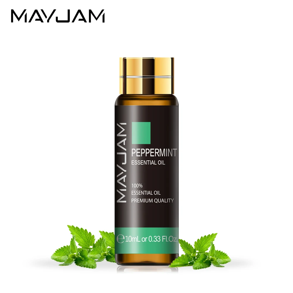 OEM Pure Natural Plant aromatherapy 10ml with Dropper Peppermint Essential Oils for Aroma Diffuser