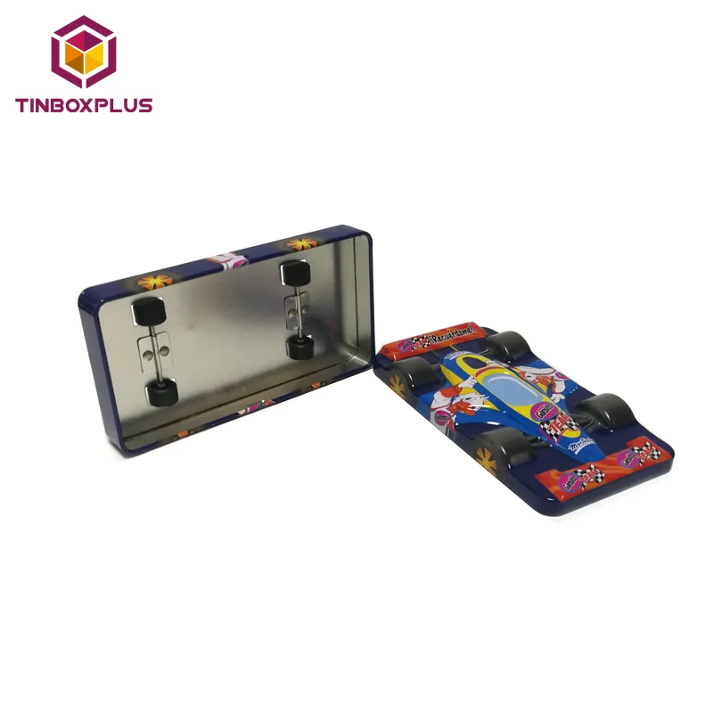 Fashion Design Handsome Special F1 Race Car Shaped Tin Box For Child Gift