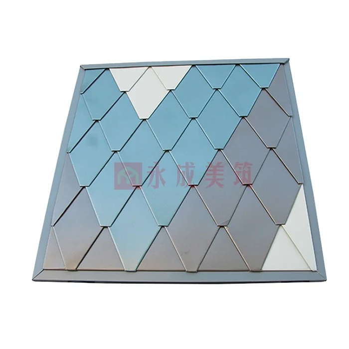 Manufacturer well made titanium zinc interlocking roofing outdoor facade diamond shingle tile