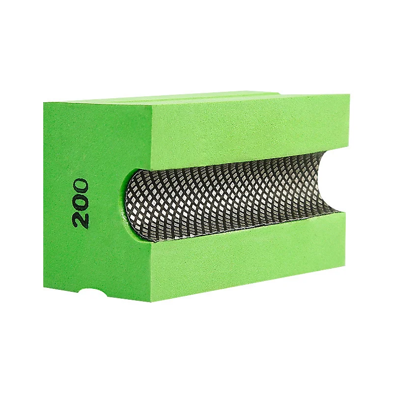 AutoErizo Electroplated Diamond Hand Polishing Pads Sanding Block Foam Backing Pads for Wood Ceramics Glass Tile Concrete Marble