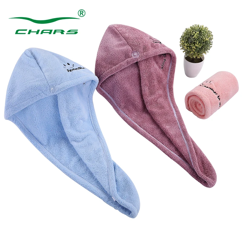 Wholesale Women Magic Microfiber Bath Hair Towel Turban Girls Dry Hat Cap Quick Dry Hair towel