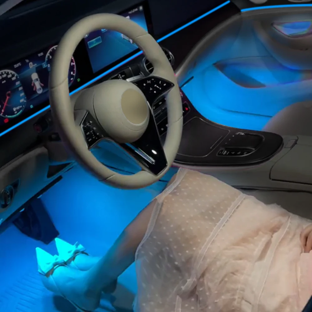 18 in 1 APP Control Acrylic RGB Car Fiber Optic Light Vehicle Universal LED Car Ambient Light Strips