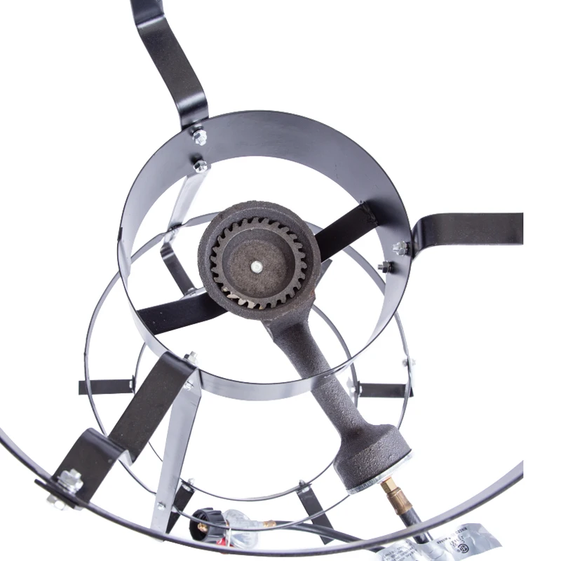 Iron wok with Propane Burner Stove Large Mexican Style UFO Type Cooker Outdoor Frying pan Great for Backyard