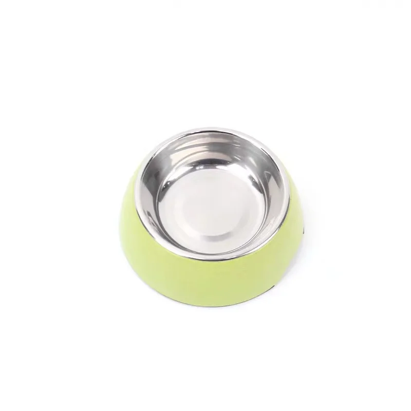 Wholesale Pet Food Feeder Bamboo Fiber Bowls Custom Feeding Bowl Pet Dog Stainless Steel Serving Bowls