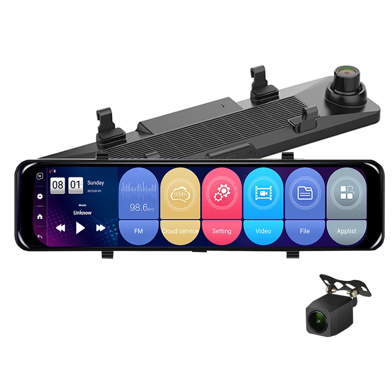 Phisung P70 12inch Android 8.1 ADAS Mirror 4G Car DVR With GPS Navigation and WIFI BT 2G+32G