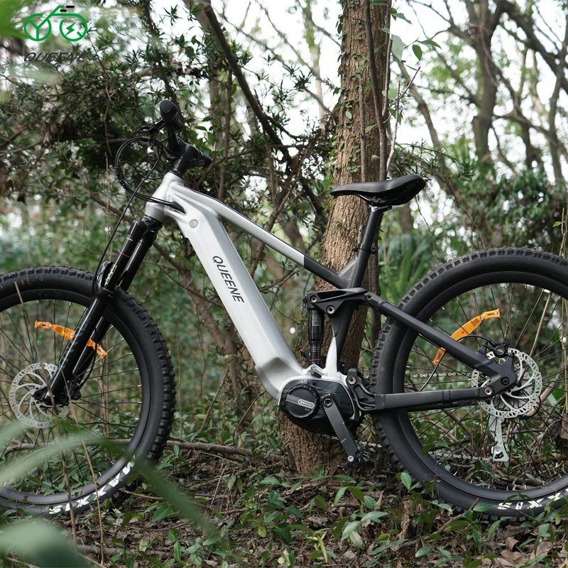 QUEENE 750w G510 Mid Drive Motor Fat Bike 26X4.0 Ebike 1000w Bafang M620 Full Suspens Ebike Electric Mountain Bike