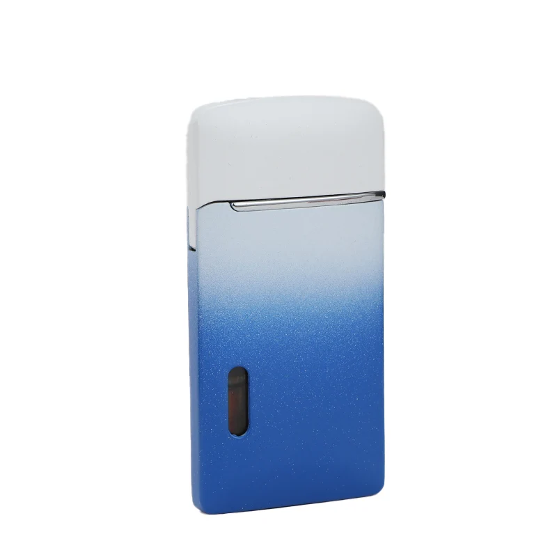 2023 Wholesale Custom Square Torch Lighter Print Windproof Colored Flame Metal Lighter