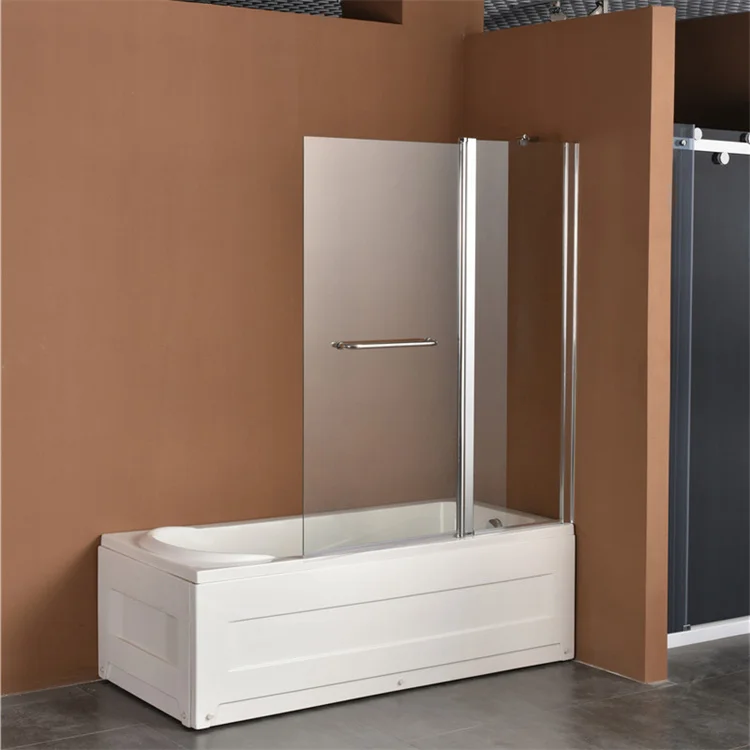 Cabine De Douche Bathroom Luxury Dubai Straight Pivot 6mm Glass 150cm Bathtub Shower Bath Screen