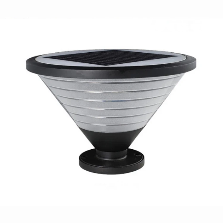 
Cast Aluminum Black Decorative Modern Led Solar Pillar Light 