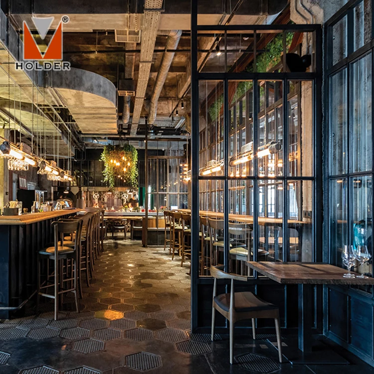 Particular Original style Hotel long table dining set One-stop decoration furniture wooden restaurant sets