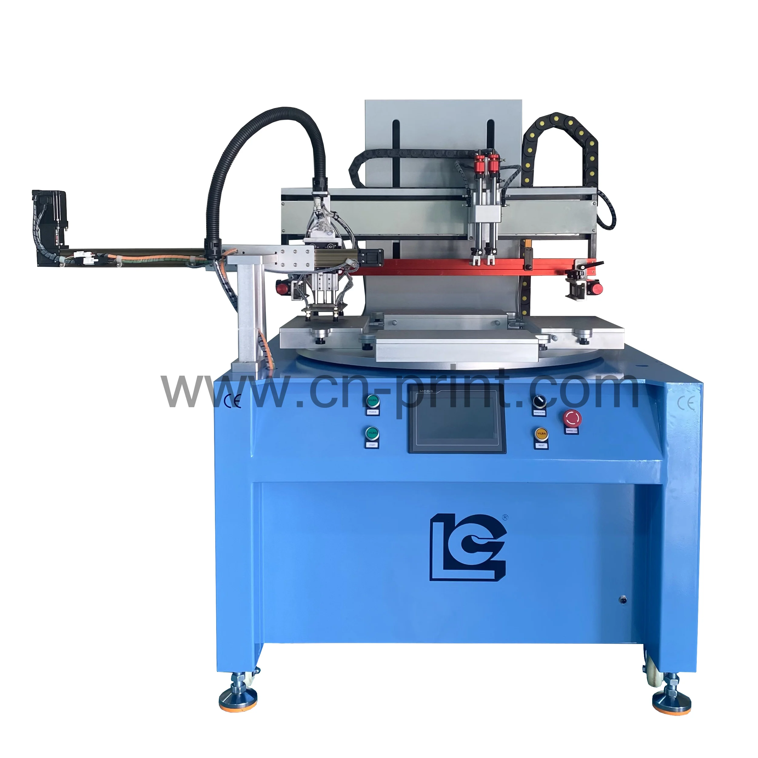 LC Brand Four-station Flat Screen Printing Machine Rotary Table Servo Splitter Screen Printing Equipment
