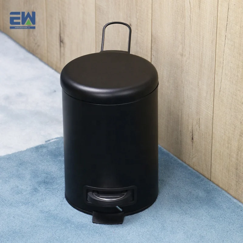 New housewares bathroom products 2020 bathroom cabinets with metal handle easy to move buckets Stainless steel pedal bin