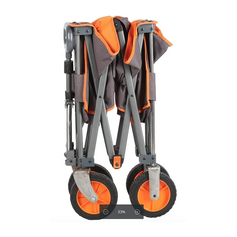 Heavy Duty Collapsible Foldable Cart Outdoor Utillty Wagon Trolley For Camping