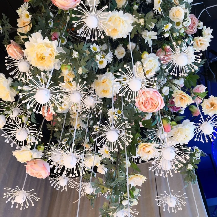 Star spring10 heads white color small daisy shape LED hanging light wedding large party event decorations supplier