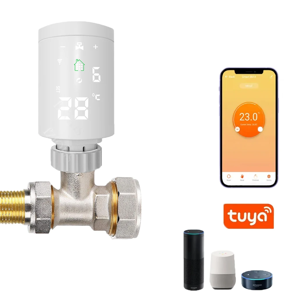 Smart Tuya  TRV Thermostat Zigbee Home Thermostatic Radiator Valve