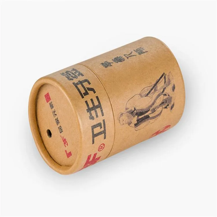 Manufactory Wholesale food grade recycled tea kraft paper tube cans for toothpick packaging tube