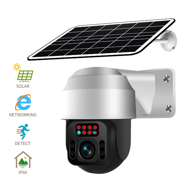 Q2 1080P Full Color Night Vision outdoor solar security camera 2MP  4G Solar Camera  Surveillance PTZ Camera Solar