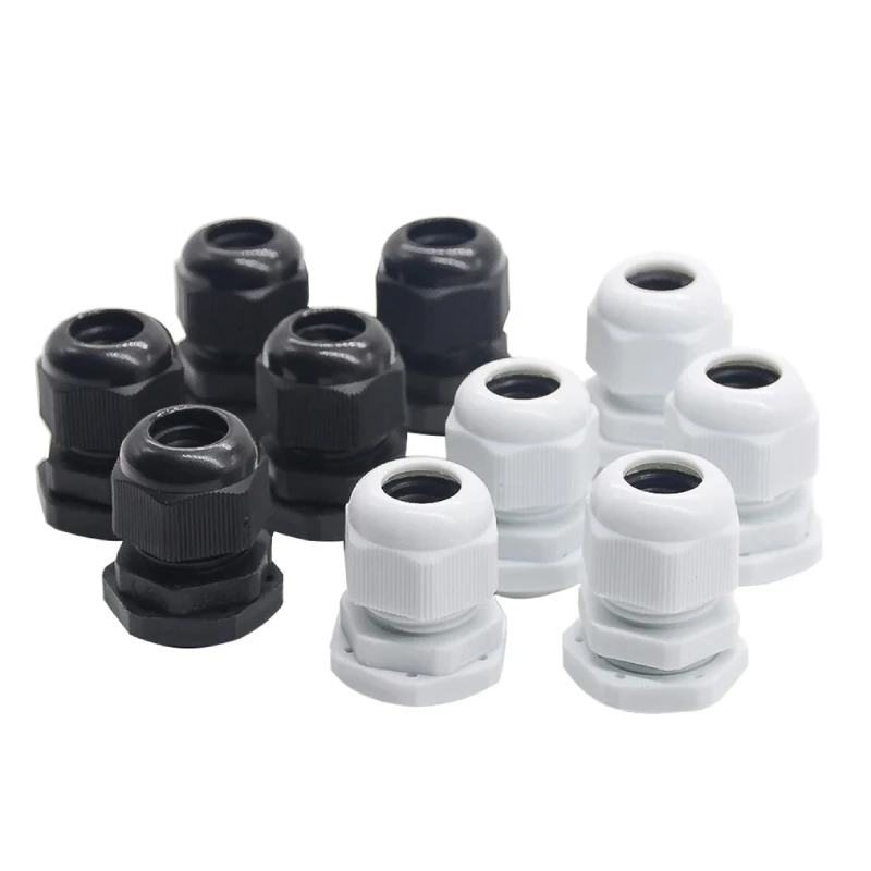 Waterproof ip68 black grey nylon pvc Cable Gland M12 M16 M20 M25 M32