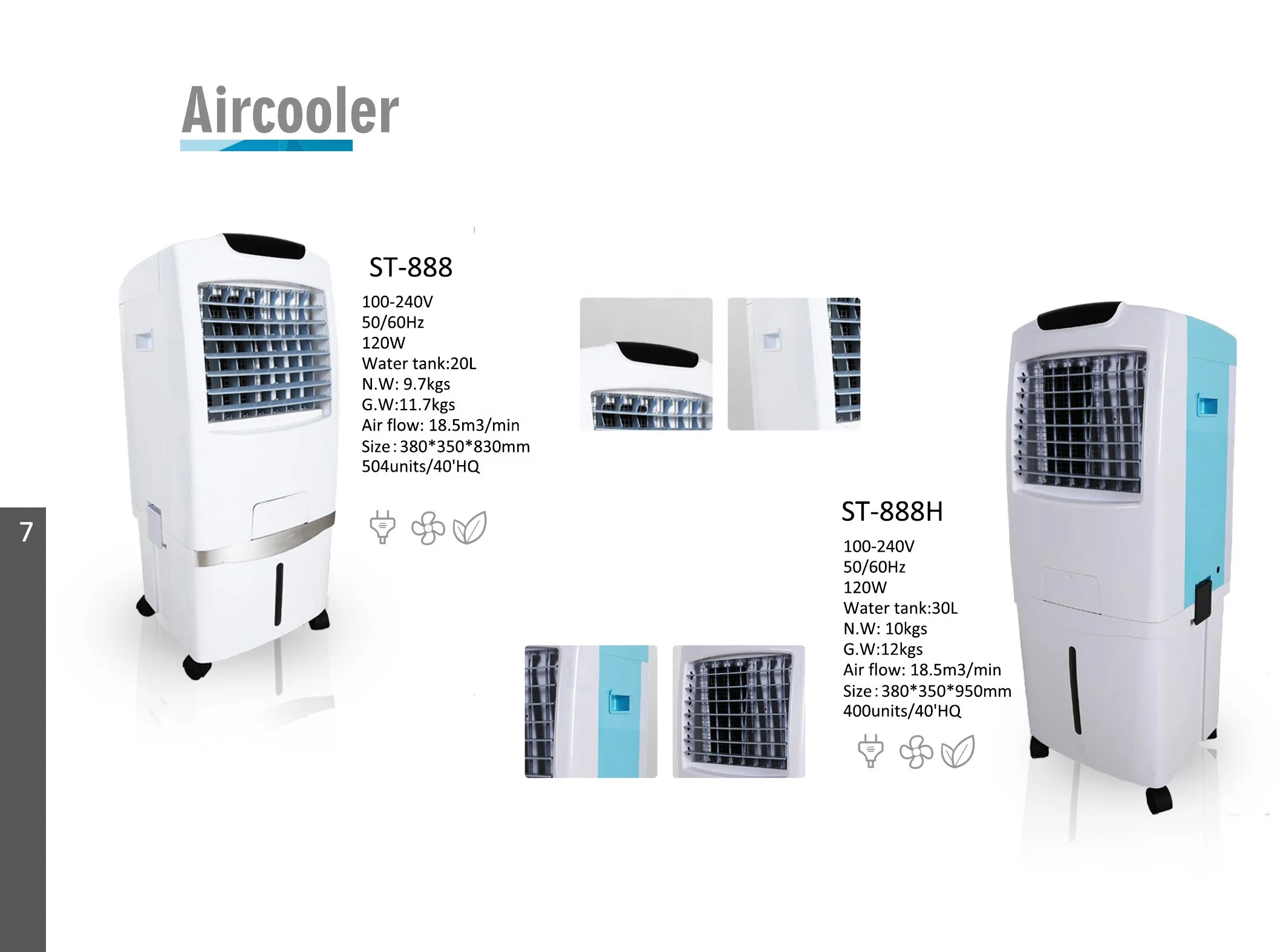 Hot Sale General Plastic Humidity Control Portable Peltier Evaporative Water air Cooler