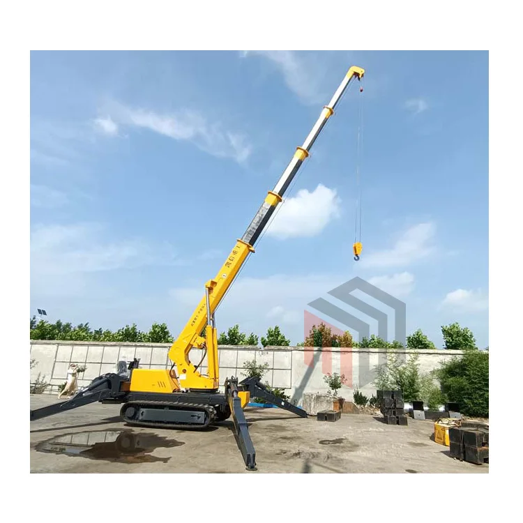 Diesel Engine Spider Crane Hoist Man Bucket Lift Tracked Remote Control Spider Crawler Crane
