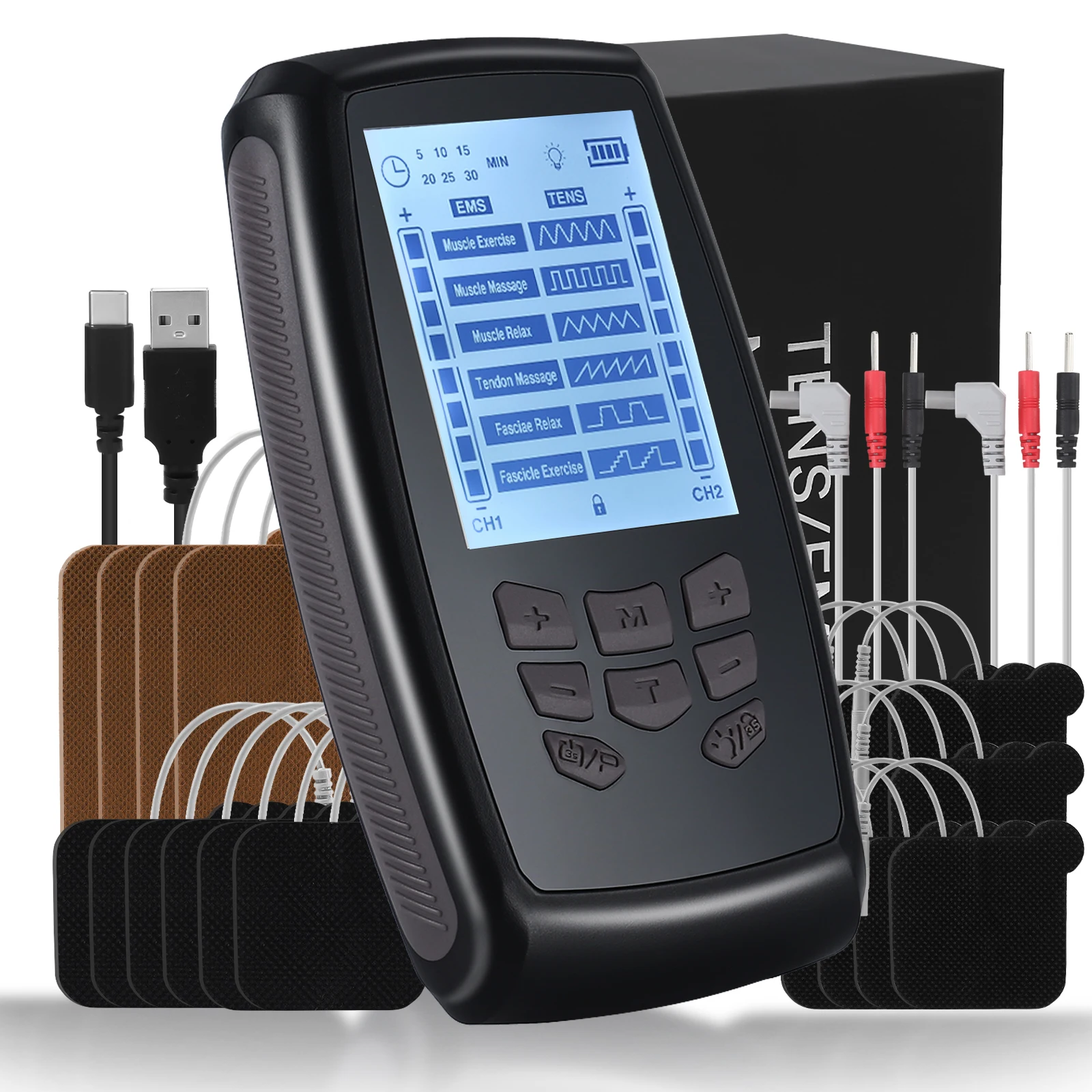 Рекламные цифровые инструменты многофункциональные с электродными подушечками аппарат для терапии Empi Tens