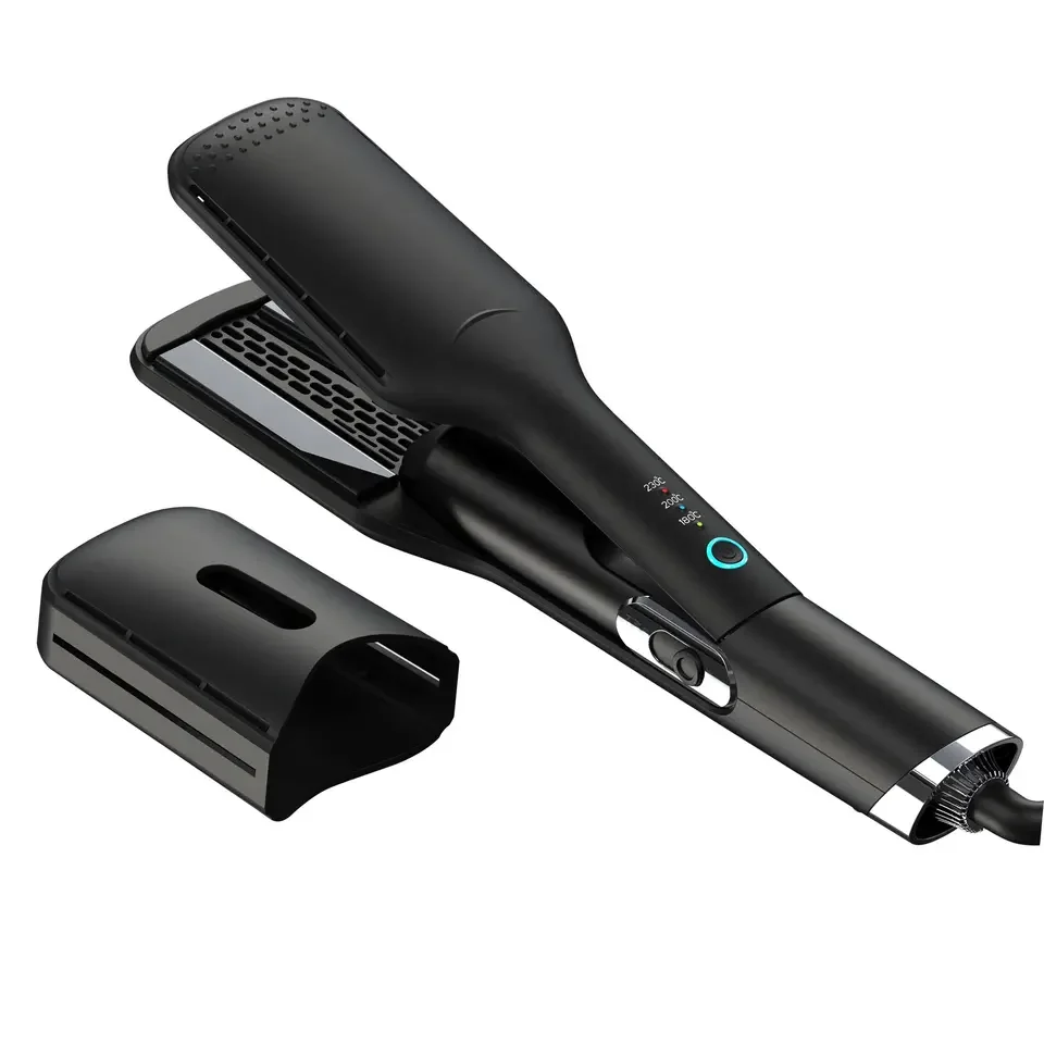 Duet Style 2 IN 1 Flat Iron Hair Straightener Hot Air Styler LED Display Flat Iron Hot Air Blower Hot Air Straightener
