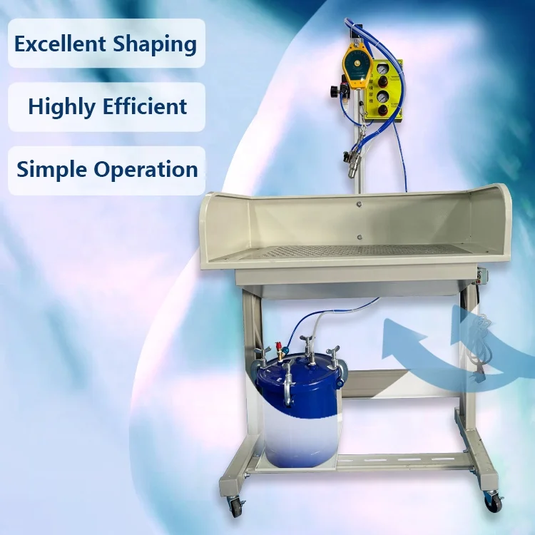 White-glue Spraying Machine With Work Table Shoe Upper Gluing Machine Leather Goods Gluing Machine