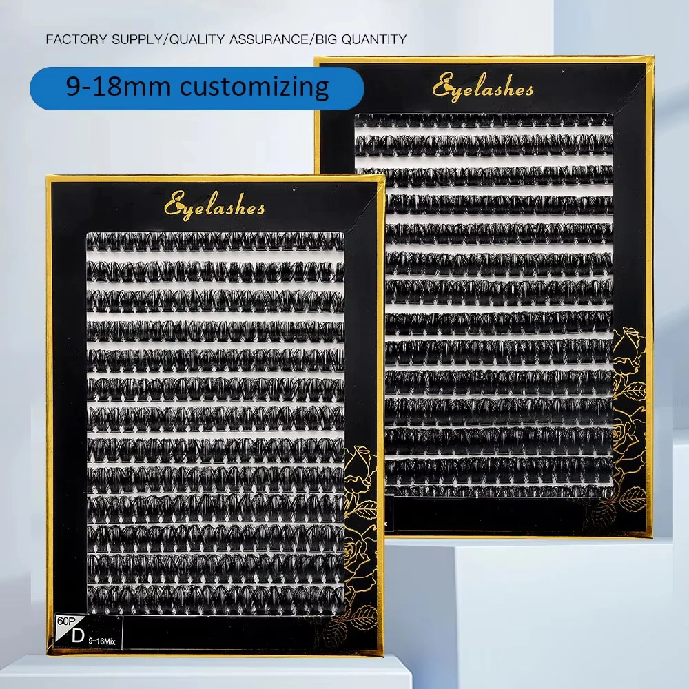 8-16mm 60D 80D diy lash extension 18mm cluster lash extensions segmented false eyelashes