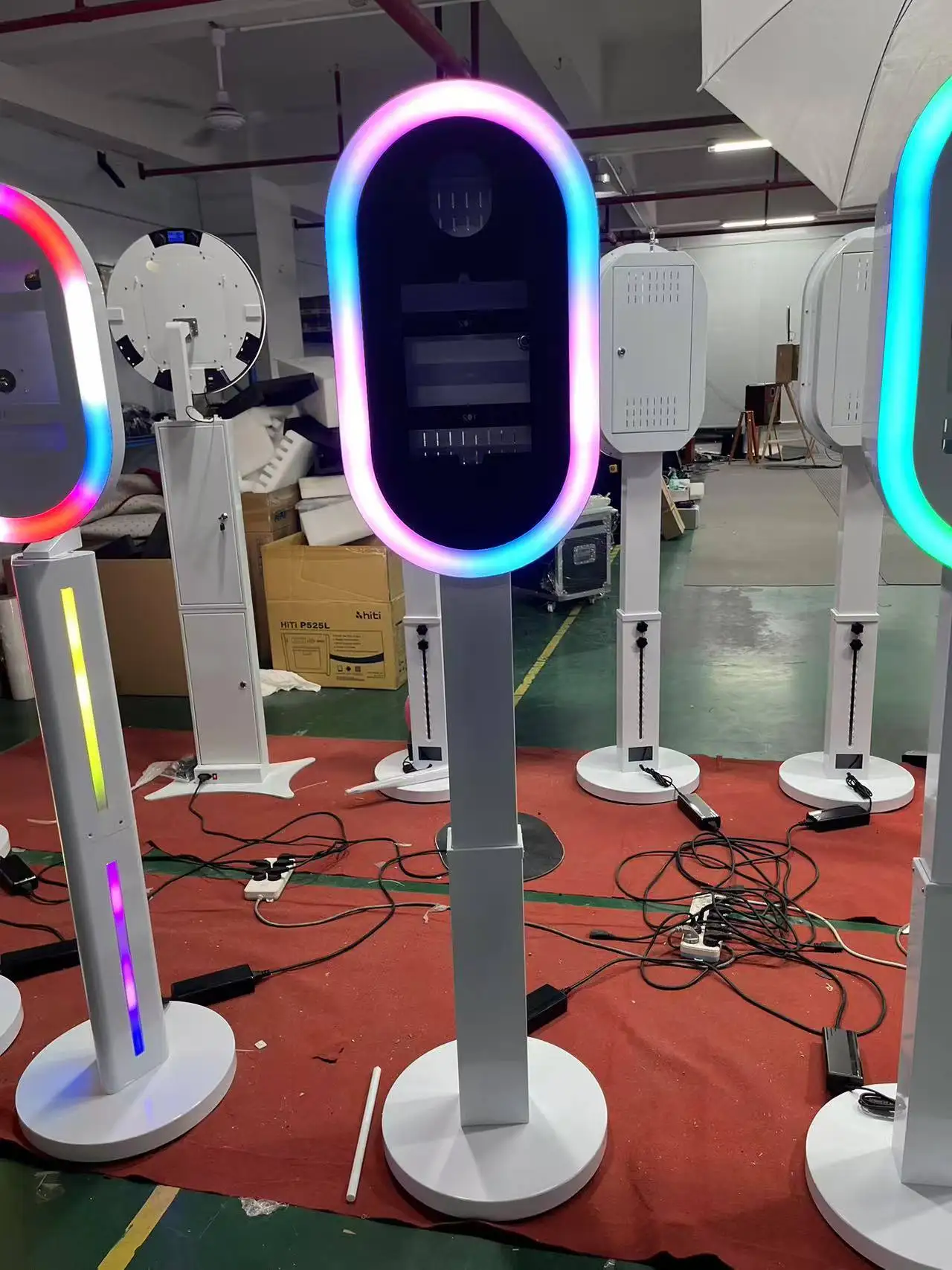 Hot Sale Lifting Elliptical iPad Photo Booth Stand Portable Photo Booth Suitable for Weddings and Parties mirror photo booth