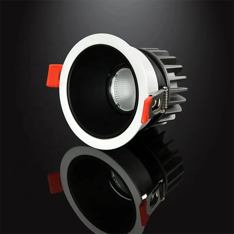 7W Round Narrow Frame Anti-Fog Ceiling Light 3000-6500K Anti-Glare Die Casting Aluminum Downlights