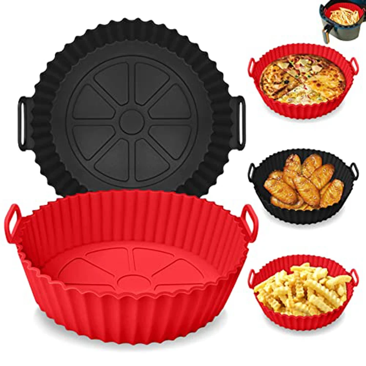 Reusable Silicone Air Fryer Accessories Liner Basket Air Fryer Silicone Pot Tray for air fryer