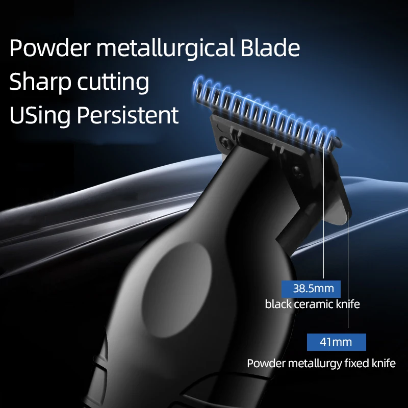 Professional Hair Clipper Salon Men Trimmer Rechargeable Cordless Men Beard Trimmer Black Hair Shaver