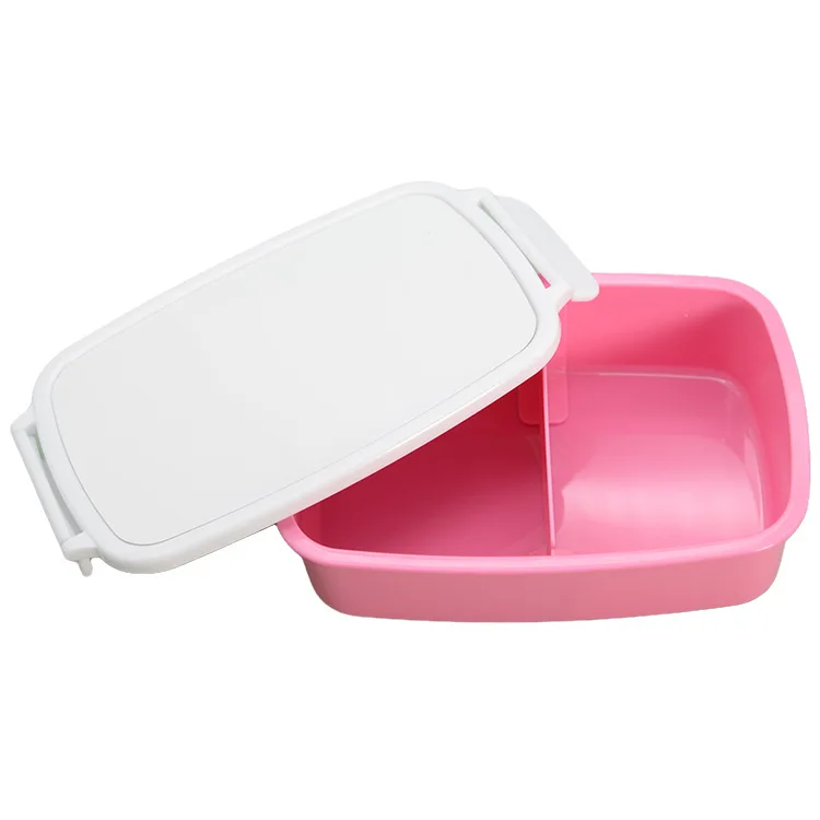 Bpa Free Sublimation Lunch Box Paste Aluminium Sheet Food Grade Plastic Lunch Box 2 Colours Available