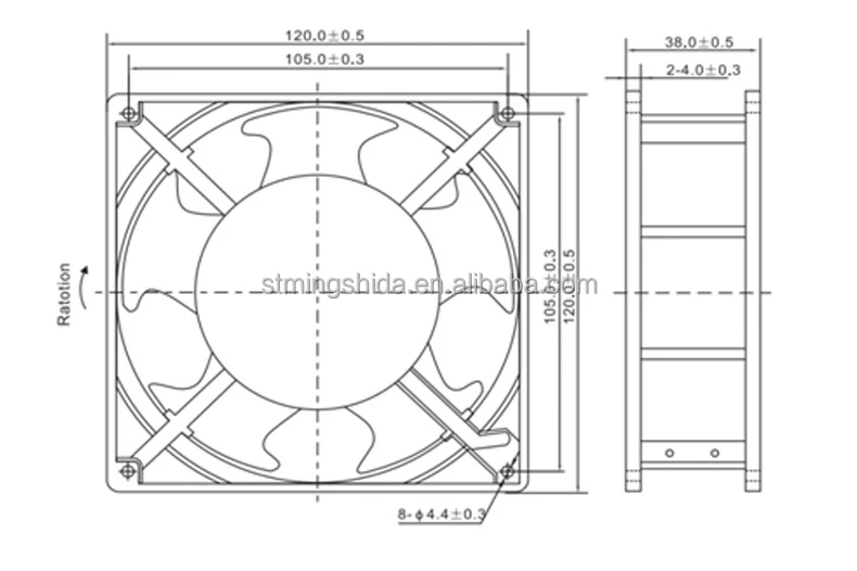 12cm 12038 jf12038ha2hbl cooling fan AC 220V cabinet distribution box electric welding machine axial flow fan mask cooling fan