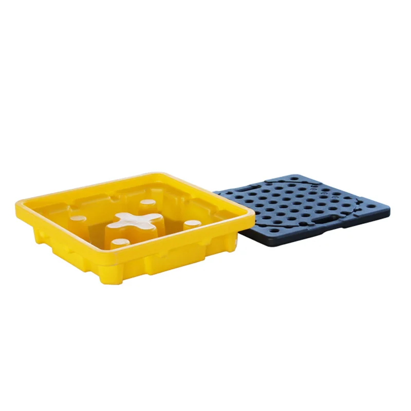 small Spill pallet 1Drum  Spill Containment Pallet Manufacturer sales Nestable Heavy Duty spill control pallet