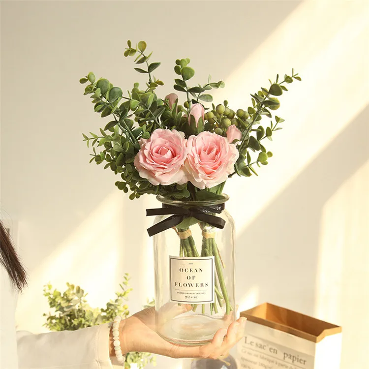 YAYUN CH1028 Wholesale Customized Artificial Leaves Eucalyptus Branch Garland