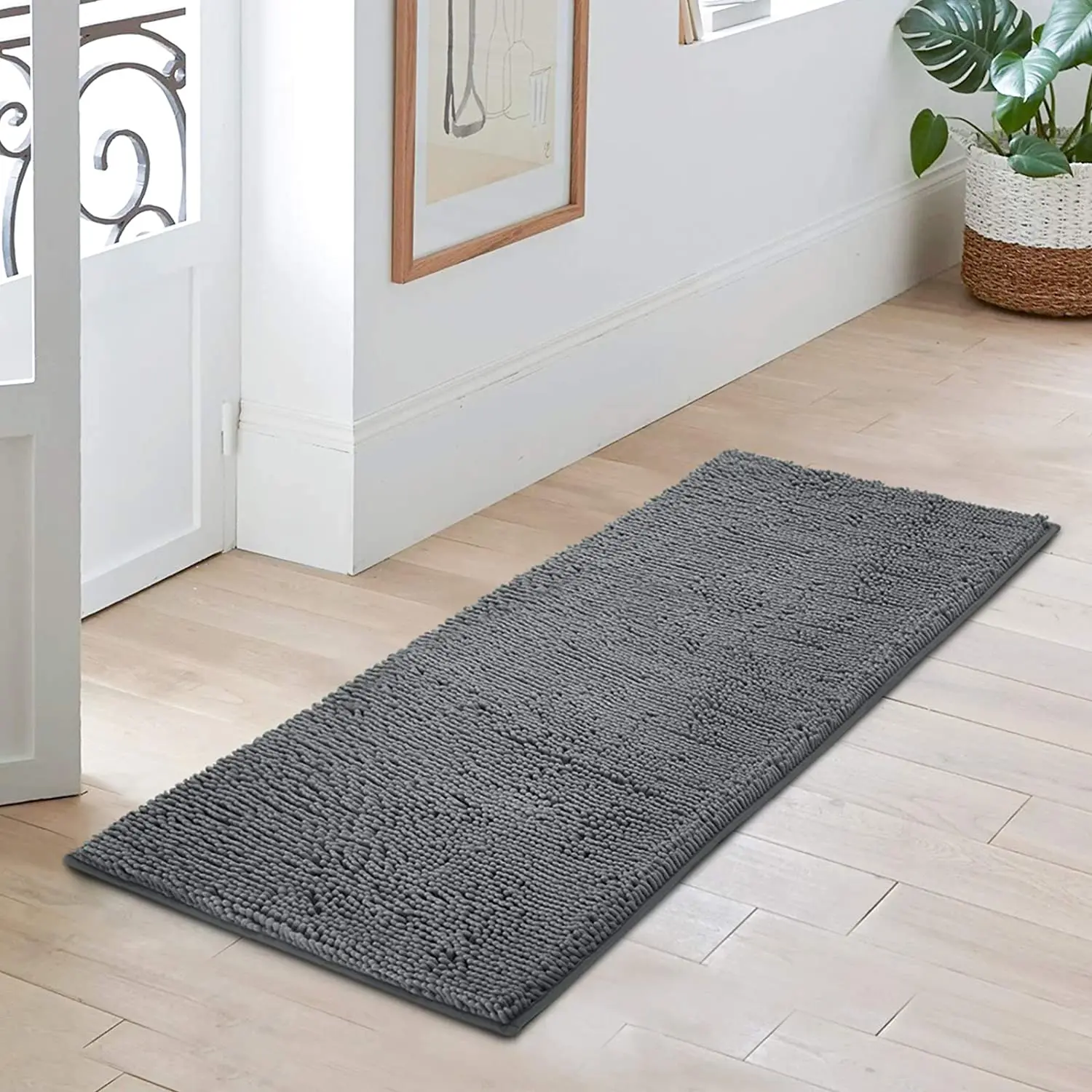 Vavrious Color Washable Comfort 2pieces Set Carpet Fur Rug Floor Mat Contour Mat Non Slip Bath Room Mat