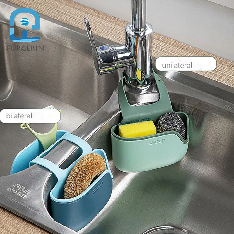 Kitchen Gadgets Kitchen Accessories Utensils Organizer Adjustable Snap Sink Soap Sponge Holder Hanging Drain Basket