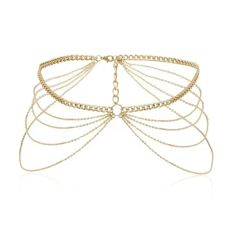 
Shell Crystal Gold pLated belly chain Woman Belly Chain Body Jewelry Multilayer Sexy Copper Sequins Girl Belly Chain Belt 