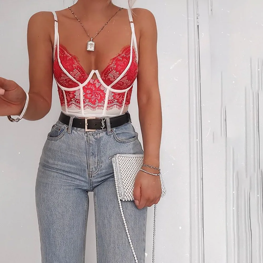 New Product Pink Female Lace Webbing Stitching Sexy Corset Underwire Underwear Set