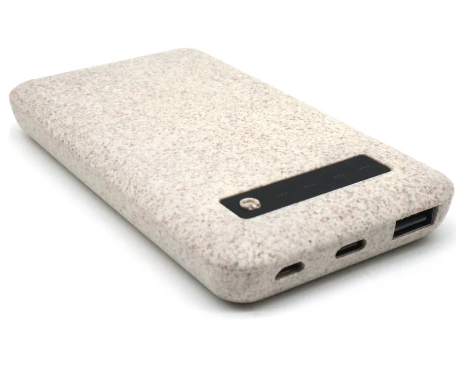 
2021 New trending Eco friendly power bank 8000 mAh in Wheat Straw power bank portable power banks 