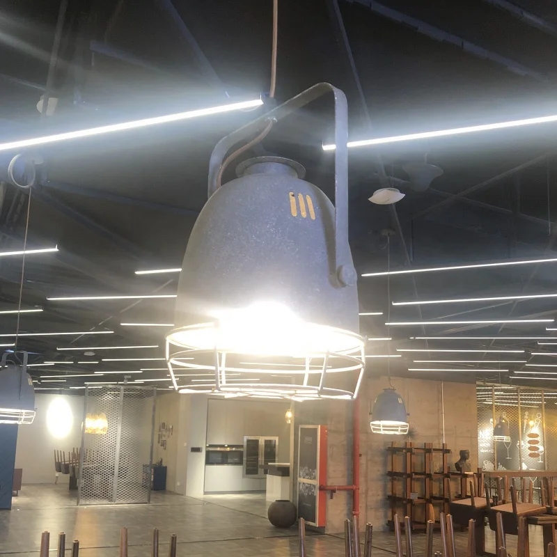 Modern Rustic Iron LED Lantern Kitchen Lamp Vintage Industrial Chandelier Pendant Lights