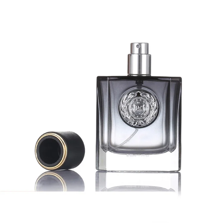 high quality 100ml 120ml 200ml 250ml perfume oriental glass square gradient bottle with spray