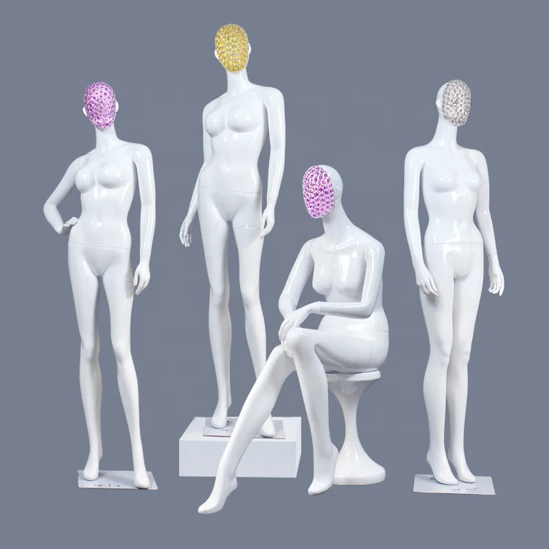 
New Design fashion Diamond head female mannequin full body for Window Display 
