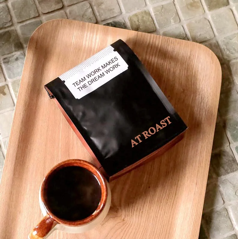 AT PACK Custom Coffee Bags USA SA AU Coffee Beans Packaging 250g 12oz 5lb Sustainable Coffee Packaging Bag With Valve And Zipper