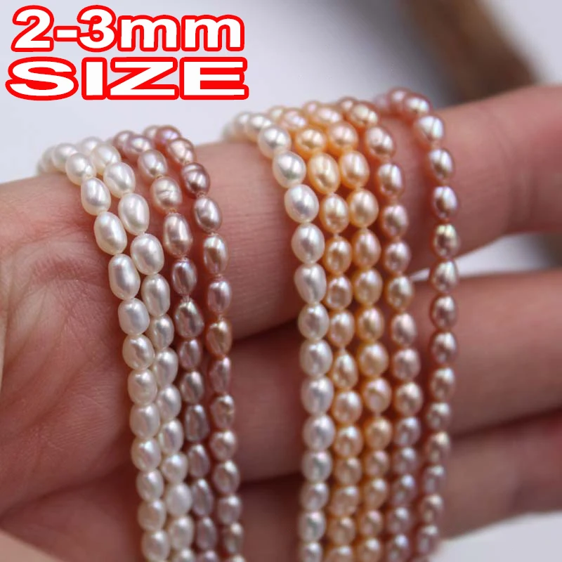 Wholesale Freshwater Pearl Chain White 2-3mm Millet Pearls for Jewelry Making