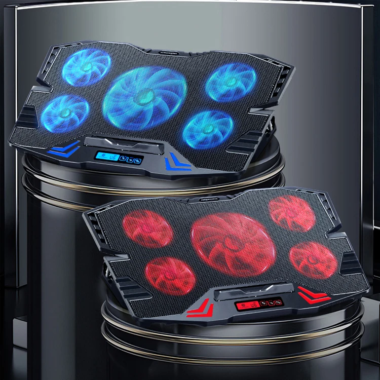 Пластиковая охлаждающая подставка для ноутбуков, 15,6 дюйма, 5 вентиляторов